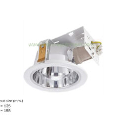 Mecc โคมดาวน์ไลท์กลมฝังฝ้า 4” E27 หลอดนอน (Downlight Recessed Round 4 Inc E27)